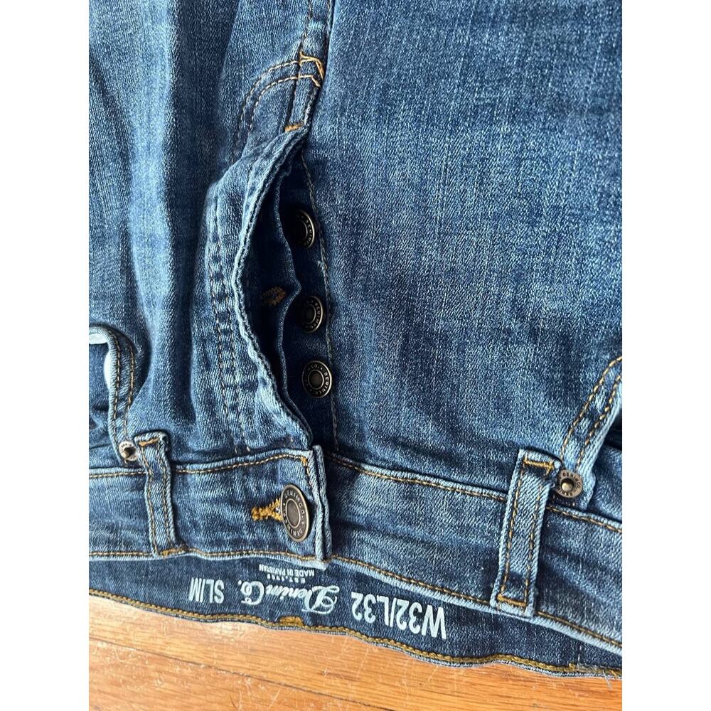 Denim & Co. Mens Denim Jeans Button Fly Stretch Blue 32/32 A000863 - Picture 7 of 8